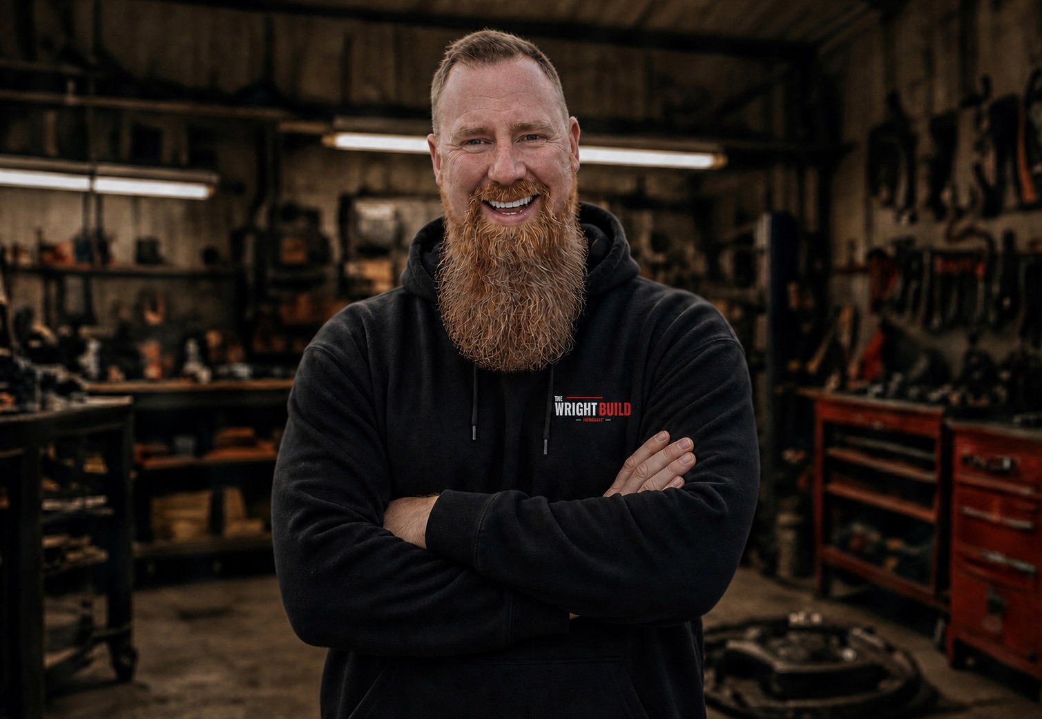 Pete Wright in The Wright Build workshop